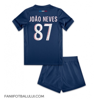 Paris Saint-Germain Joao Neves #87 Echipament de Fotbal Replică 2024-25 Copii Acasa (+ Șorturi)
